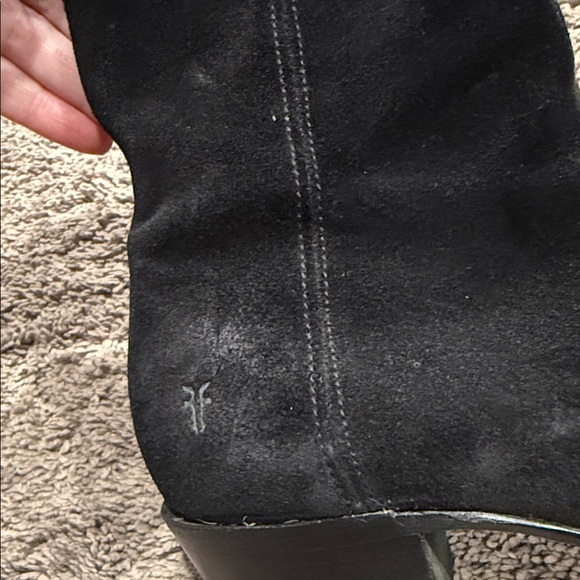 Frye Black Leather Men's Boots with Red Lining - Picture 3 of 4